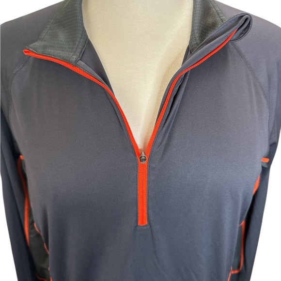 Marmot Charcoal and Tangerine Half-Zip Pullover - Picture 3 of 6